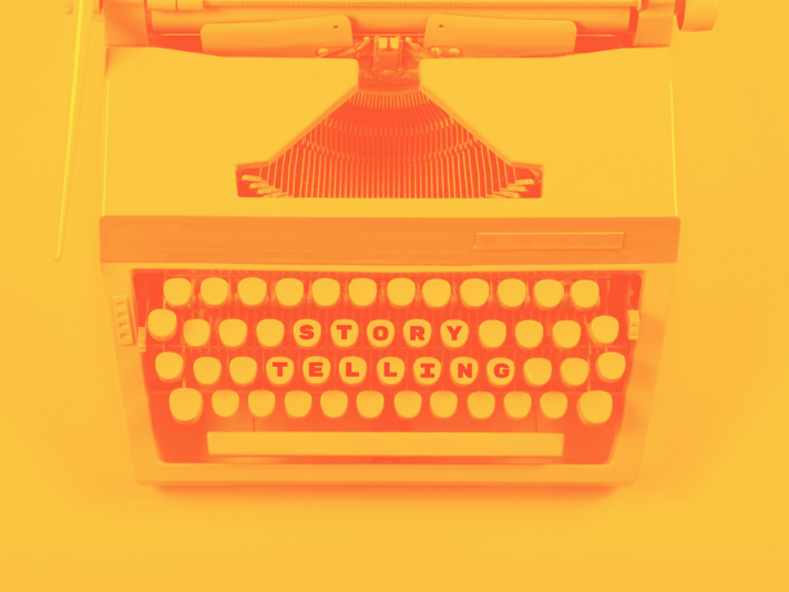 Brand storytelling typewriter
